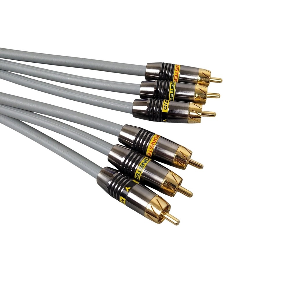 Monster M500V Component Video Cable 6ft 3 RCA Gold Plated M Series Analog Video